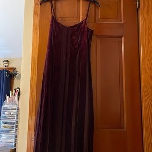 Small Pinot Noir Crushed Velvet Dress from DKNY
